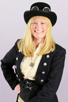 Laura in steampunk outfit